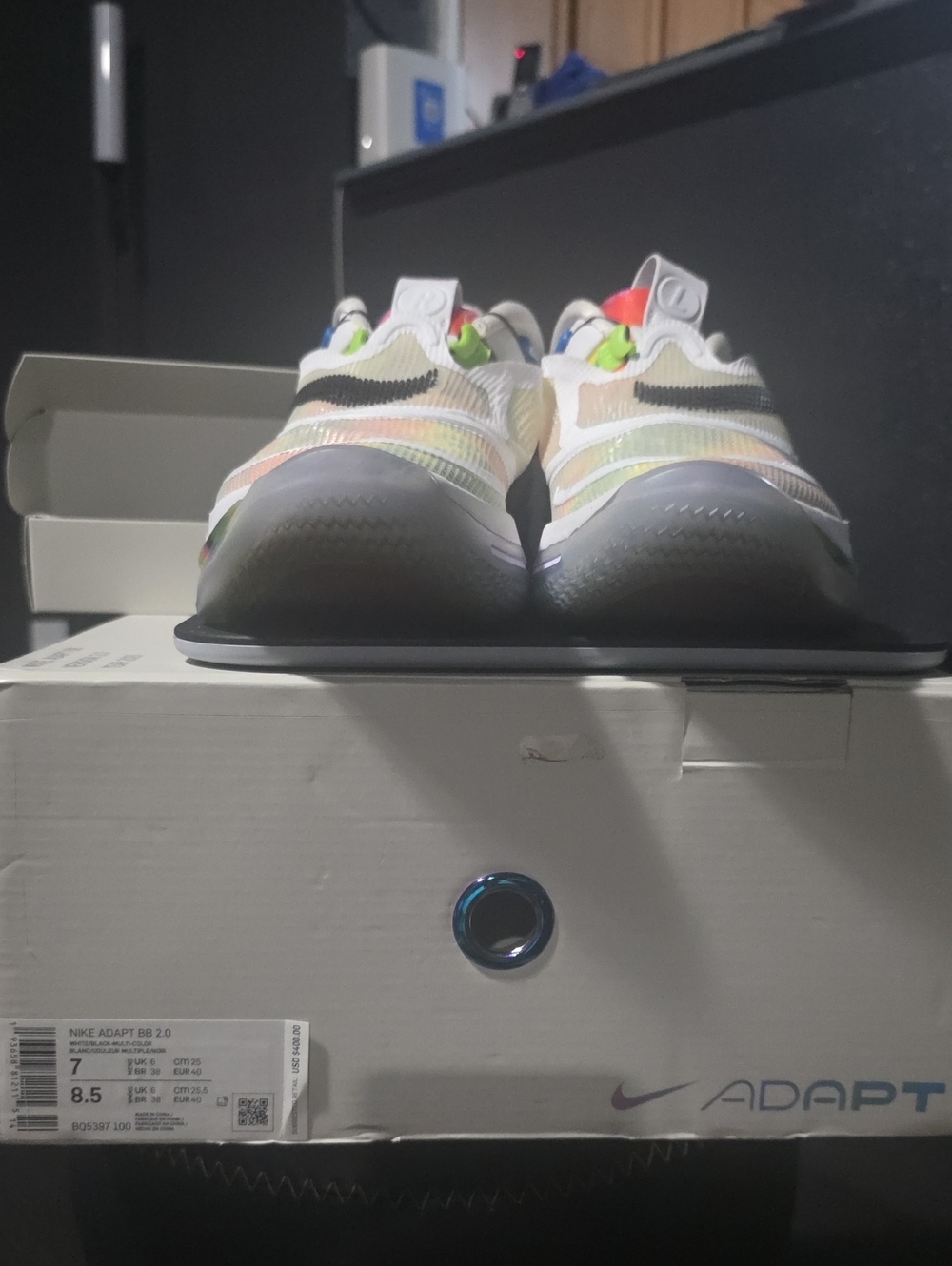 Nike Men's White Multicolor Adaptive Basketball Sneakers 2.0